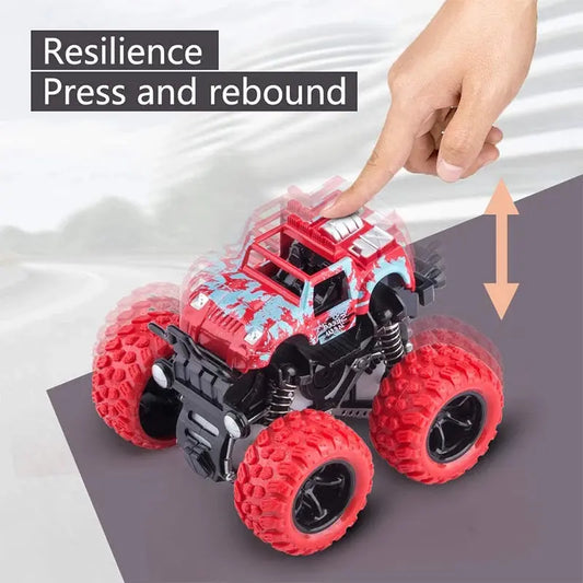 Pull Back Toy Car Inertial Rotation Car Four-wheel Drive Off-road Vehicle SUV Racing Power Car Children's Toy Car Gift