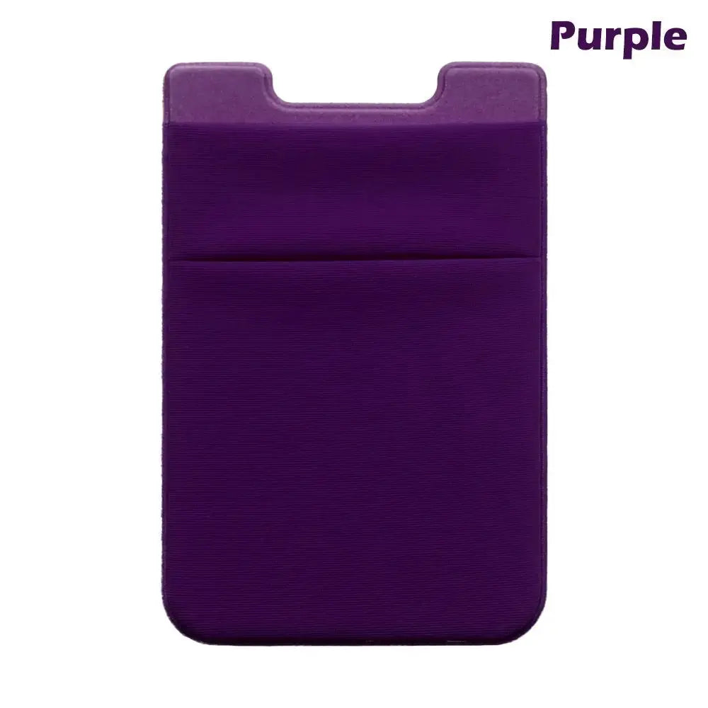 Silicone Phone Card Holder Wallet Case Phone Wallet Stick On Credit Card Holder Phone Pocket for Almost All Cell Phone