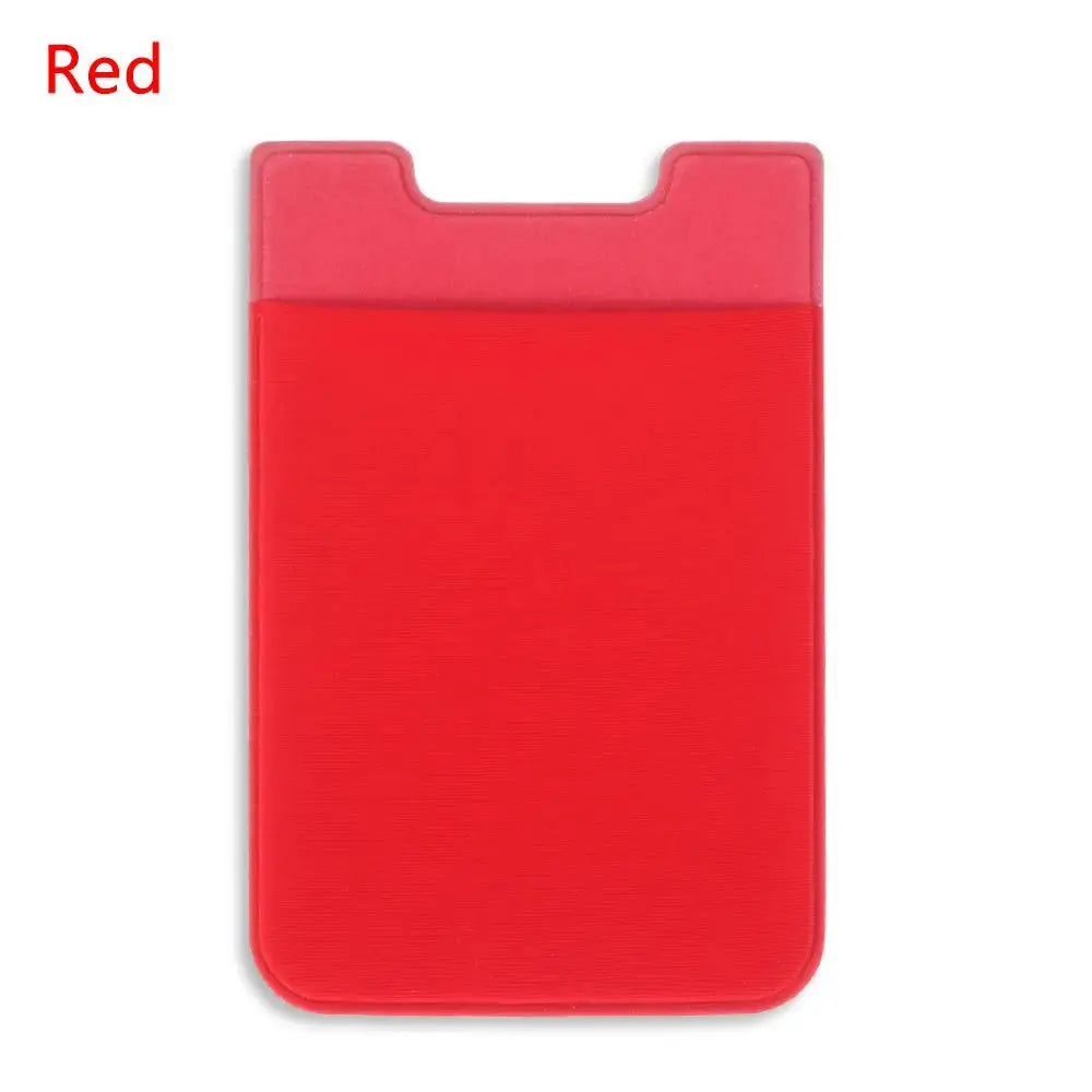 Silicone Phone Card Holder Wallet Case Phone Wallet Stick On Credit Card Holder Phone Pocket for Almost All Cell Phone