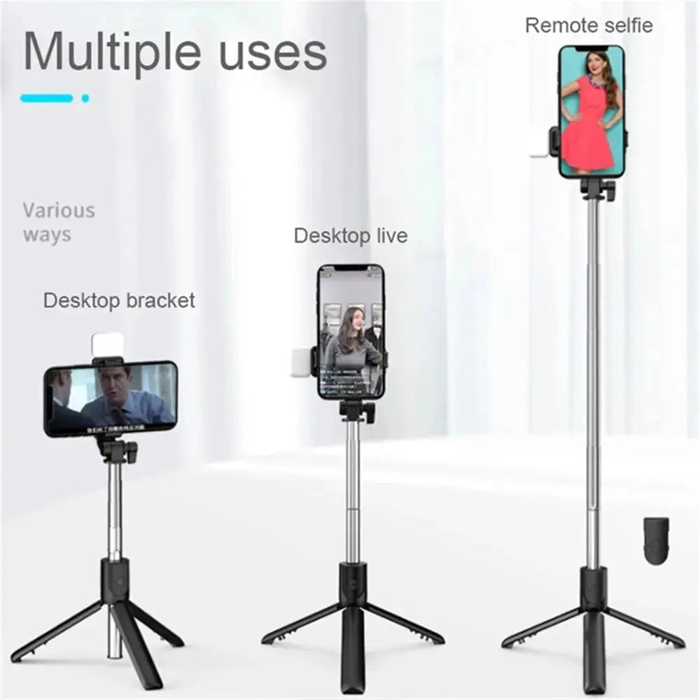 Bluetooth Selfie Stick with Wireless Remote Portable Retractable Mini Tripod Mobile Phone Holder Multifunctional Shoporiz