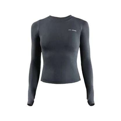 Women's Long Sleeve Top Yoga Shirts Running T-Shirt Workout Fitness Gym Sports Top Training Crop