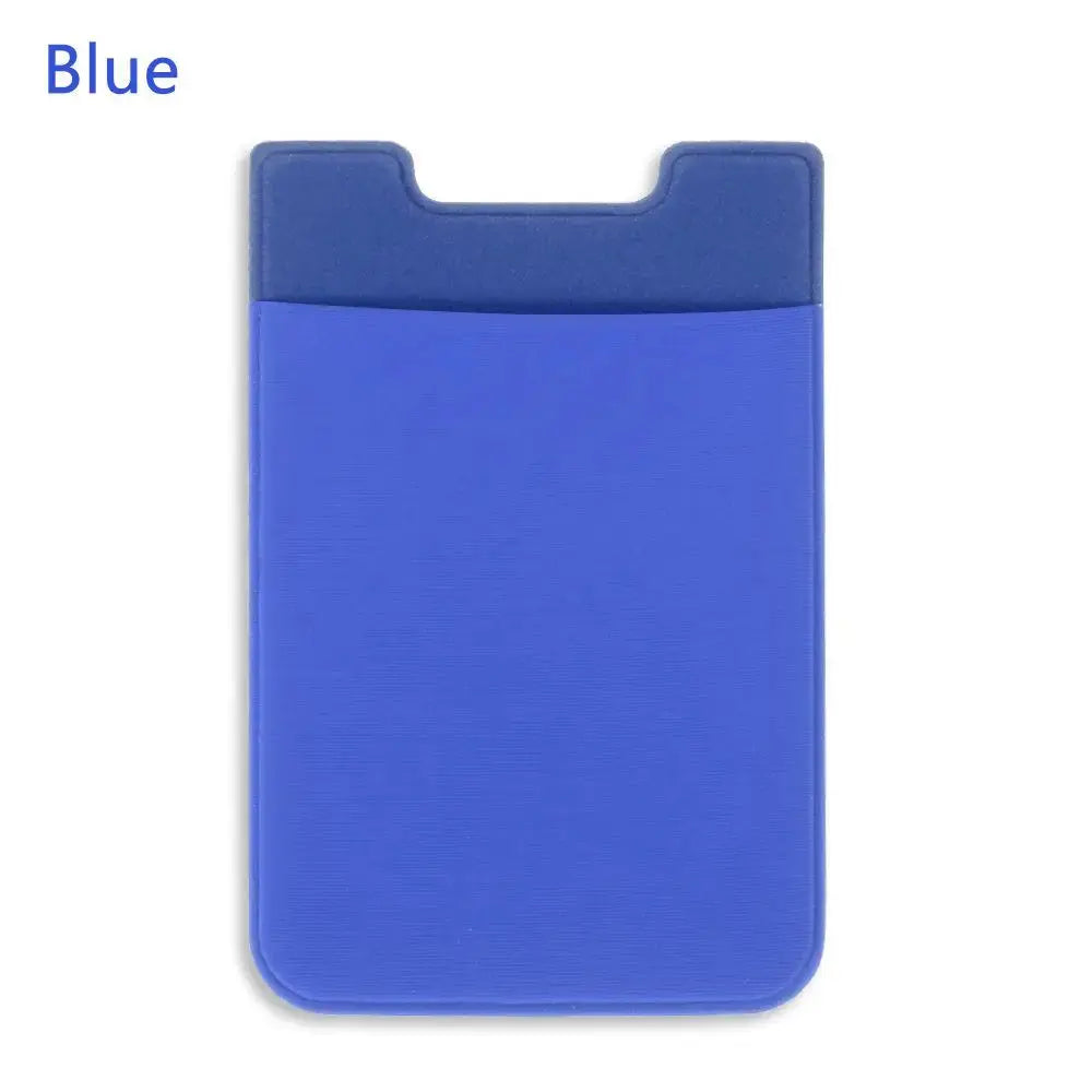 Silicone Phone Card Holder Wallet Case Phone Wallet Stick On Credit Card Holder Phone Pocket for Almost All Cell Phone