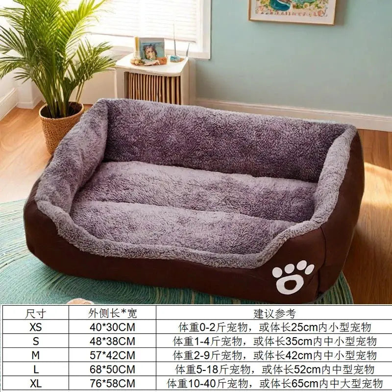 Large Pet House Dog Bed Soft Long Plush Cat Mat Warm Sleeping Cushion for Small Dogs Chihuahua Calm Puppy Bed Breathable Corduroy Shoporiz