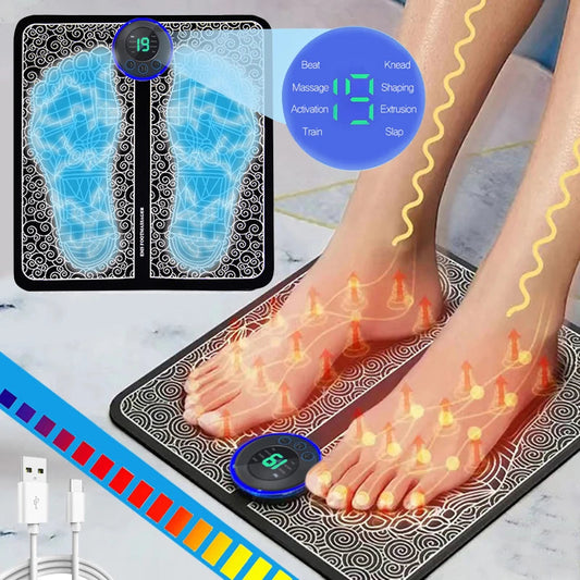Electric Foot Massager Pad Muscle Massage Relaxation Trainer For Massage Fitness Outdoor Sport Home Family Relax shoporiz