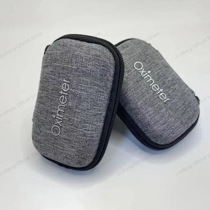 AIQUE 1Pc Oximeter Storage Bag for Finger Pulse Oximeter Reasonable Design Strong Space Protective Cover Zipper Hard Bracket Bag