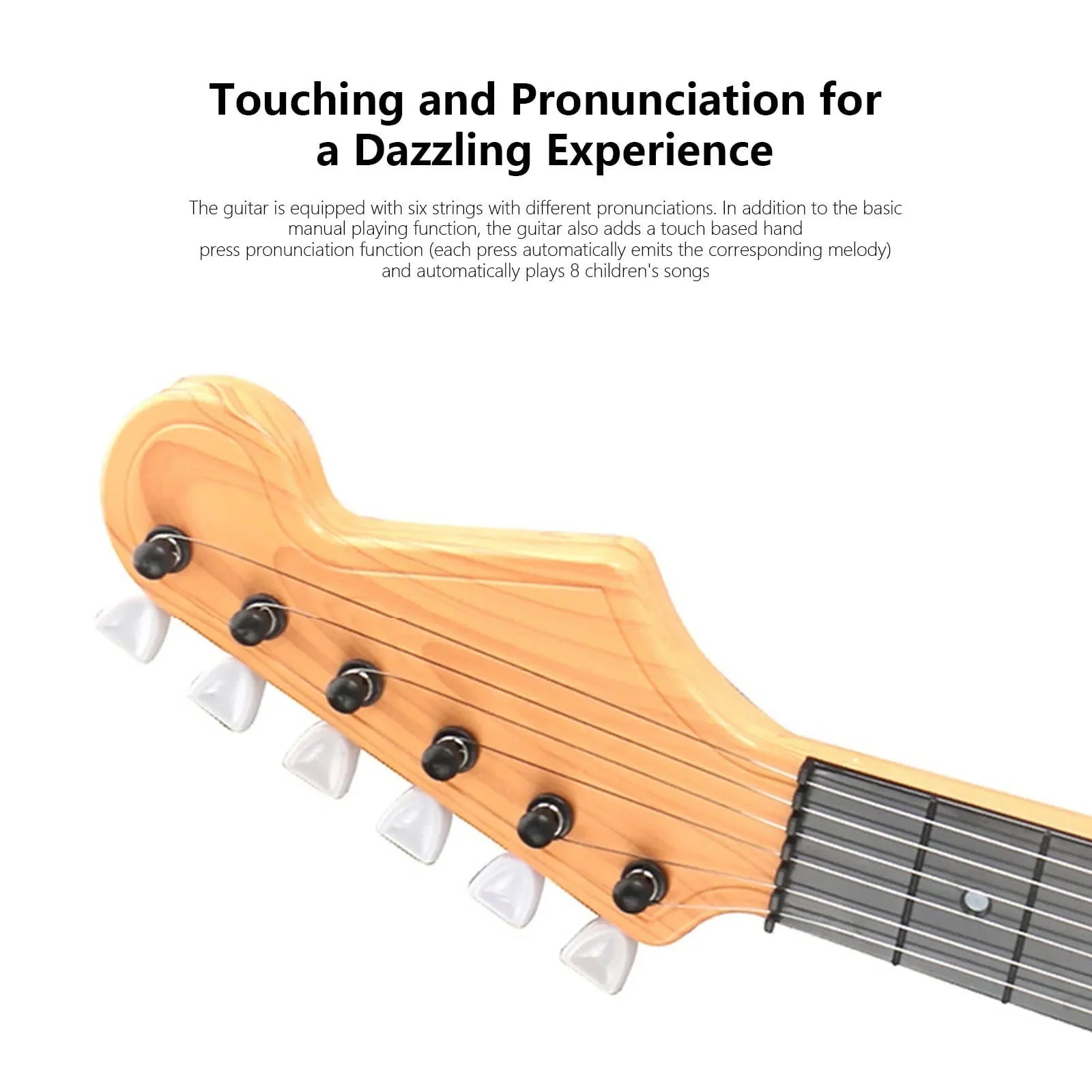 Children-size Electric Guitar Attracts Children Attention 4 String Guita Beginners' Level Guitar Puzzle And Musical Instruments shoporiz