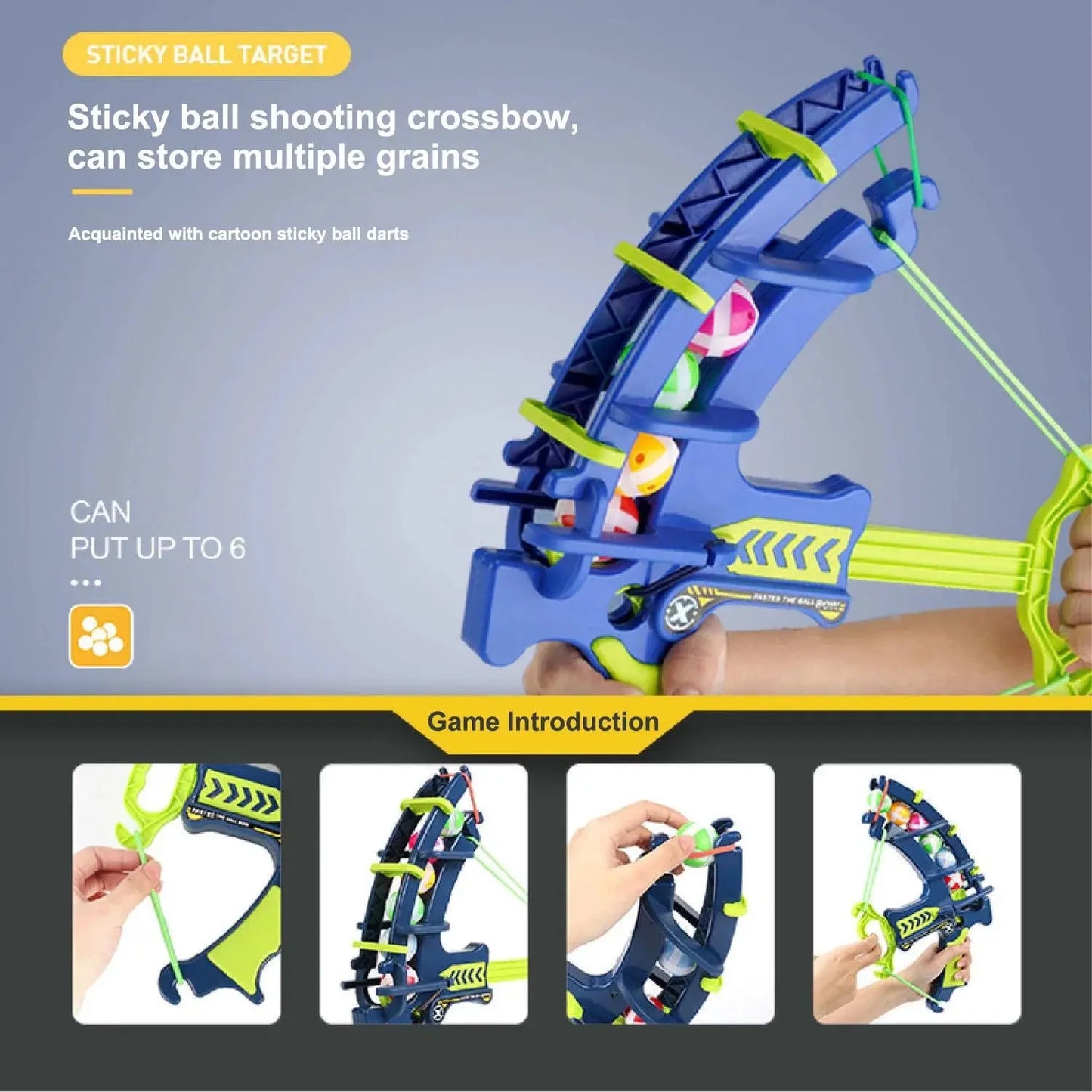 Montessori Educational Sport Game for Kids - Outdoor Throw Sport Slingshot Target Sticky Ball Dartboard Basketball Board Game Toy