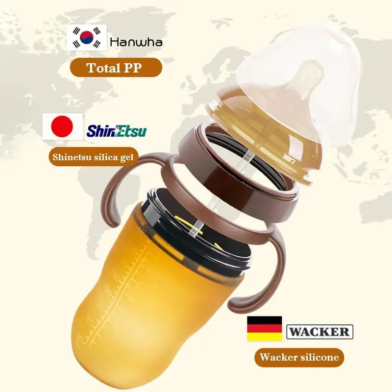 BPA-Free Silicone Baby Bottle, Suitable for 0-36 Months, 150ml/240ml, Mimics Breastfeeding Experience Shoporiz