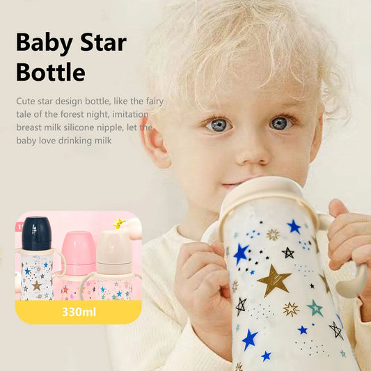 Star Baby Bottle, 330ml (11oz) Large Capacity BPA-Free Feeding Bottle, Cute & Durable Design, The Perfect Baby Gift