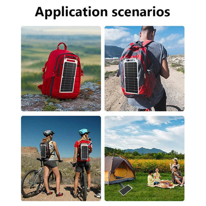 Solar Panel 5V 10W USB Type-C Charge Portable Flexible Kit Lightweigh Mini System For Phones Car Camping Hiking Power Banks IP65 shoporiz