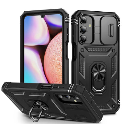 Case For Galaxy A16 A17 A15 A14 A56 A36 A26 A06 A35 A55 A25 A35 A54 A53 Camera Slide Armor Protection 360 Degree Rotate Cover
