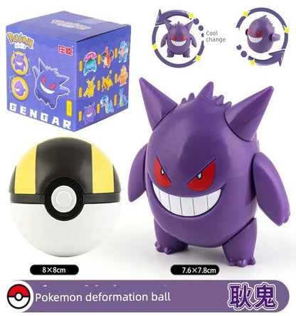 Gengar Pokemon Deformation Poke Ball Fast Dragon Toy Doll Movable Joint Toy Pet Doll Master