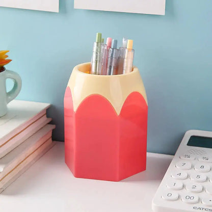 Cute Pencil Head Shape Pen Holder Pencil Storage Box Student Desktop Office Shoporiz