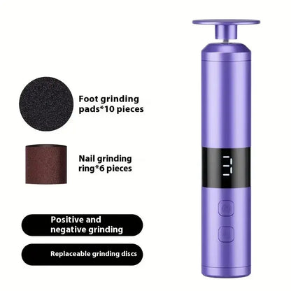 3-speed adjustment, LCD display screen, 16 interchangeable heads for home/foot and hand care, fast charging