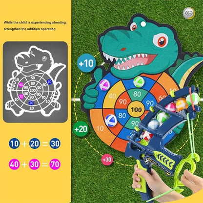 Montessori Educational Sport Game for Kids - Outdoor Throw Sport Slingshot Target Sticky Ball Dartboard Basketball Board Game Toy