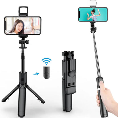 Bluetooth Selfie Stick with Wireless Remote Portable Retractable Mini Tripod Mobile Phone Holder Multifunctional Shoporiz