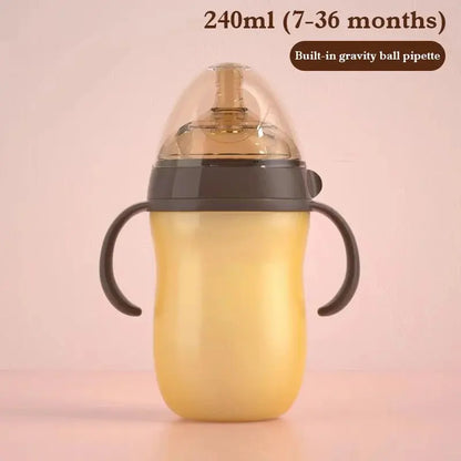 BPA-Free Silicone Baby Bottle, Suitable for 0-36 Months, 150ml/240ml, Mimics Breastfeeding Experience Shoporiz