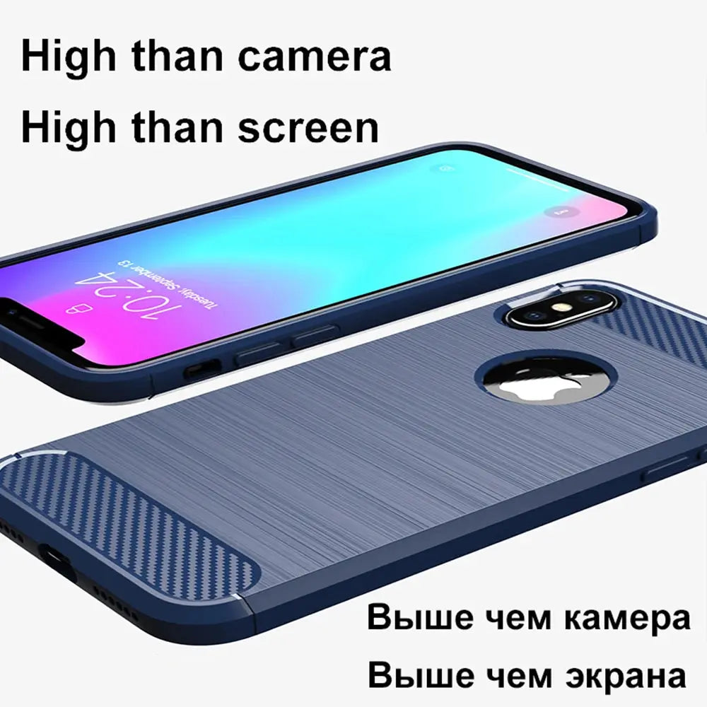 Luxury Shockproof Case For iPhone XS MAX X XR 10 7 8 Plus SE 2020 2022 SE2 SE3 7plus 8plus I Phone Back Cover Woman Man Black