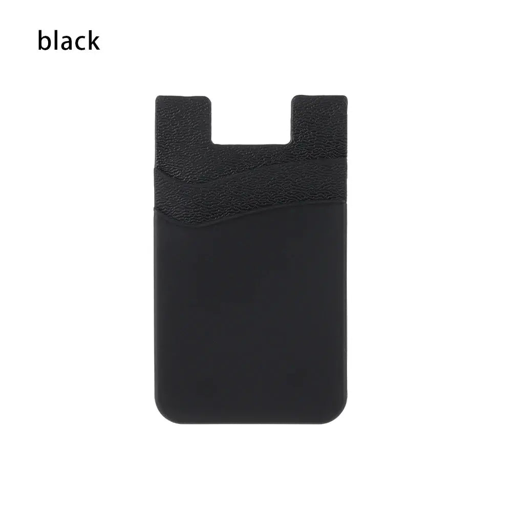 Silicone Phone Card Holder Wallet Case Phone Wallet Stick On Credit Card Holder Phone Pocket for Almost All Cell Phone