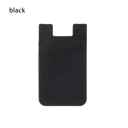 Silicone Phone Card Holder Wallet Case Phone Wallet Stick On Credit Card Holder Phone Pocket for Almost All Cell Phone