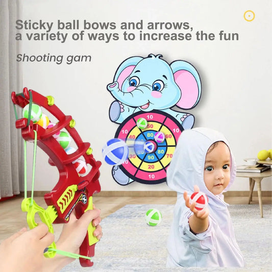 Montessori Educational Sport Game for Kids - Outdoor Throw Sport Slingshot Target Sticky Ball Dartboard Basketball Board Game Toy