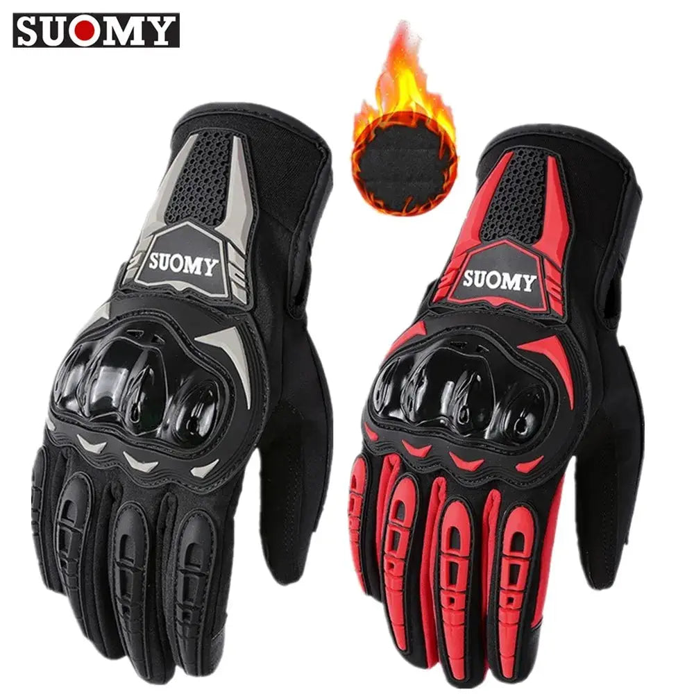 SUOMY Winter Motorcycle Gloves Waterproof Touch Screen Moto Cycling Glove Men Women Spring Autumn Motocross Biker Wear
