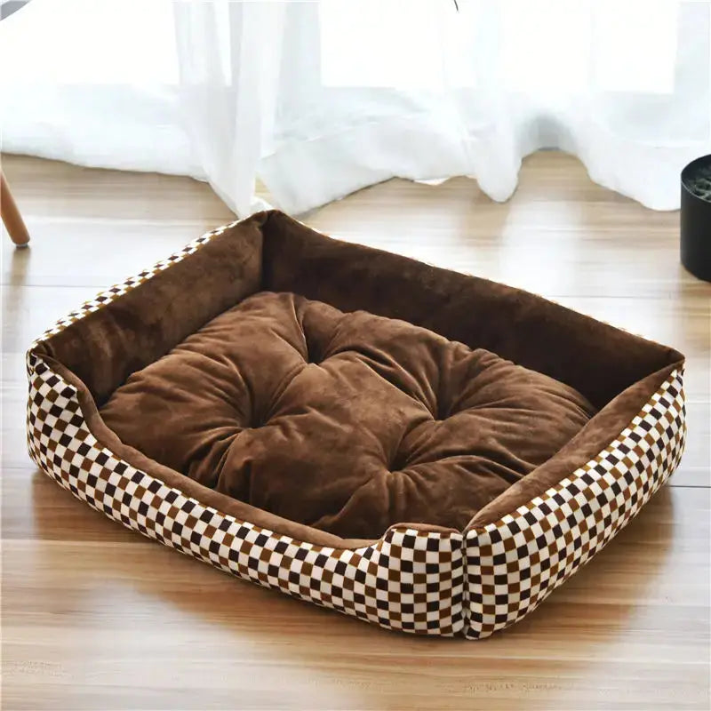 Large Pet House Dog Bed Soft Long Plush Cat Mat Warm Sleeping Cushion for Small Dogs Chihuahua Calm Puppy Bed Breathable Corduroy Shoporiz