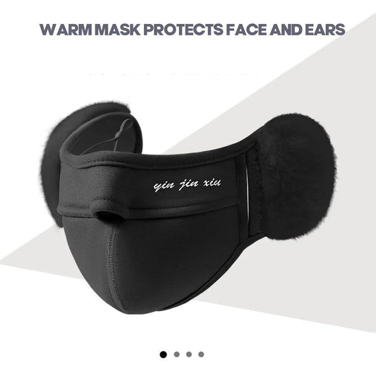 Woman Winter Mouth Cover with Earmuffs Womens Winter Warm Windproof Mask for Cycling Bicycle Motorcycle