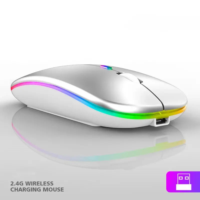 2.4G Wireless Mouse RGB Colorful Mouse Rechargeable Mouse Silent Mouse USB Gaming Mouse Mice 1600DPI for PC Laptop Macbook Pro My Store
