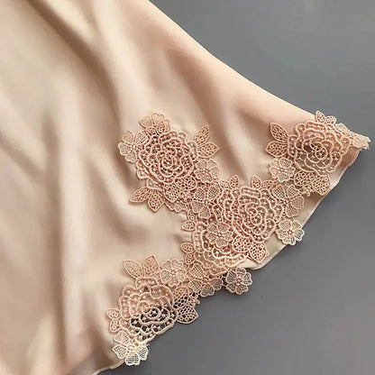 Sexy Pajamas Women's Silk Suspender Nightdress Ladies Spring And Summer Ice Silk Thin Halter Home Service Satin Night Dresses Shoporiz