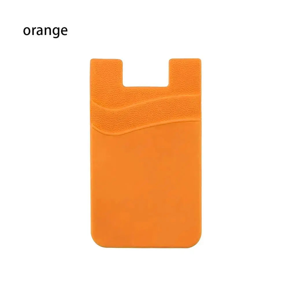 Silicone Phone Card Holder Wallet Case Phone Wallet Stick On Credit Card Holder Phone Pocket for Almost All Cell Phone