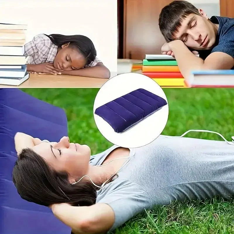 47x30cm Air Cushion Pillows Outdoor Camping Sleep Cushion Folding Square lnflatable Pillows Travel Backrest Plane Head Rest Big My Store