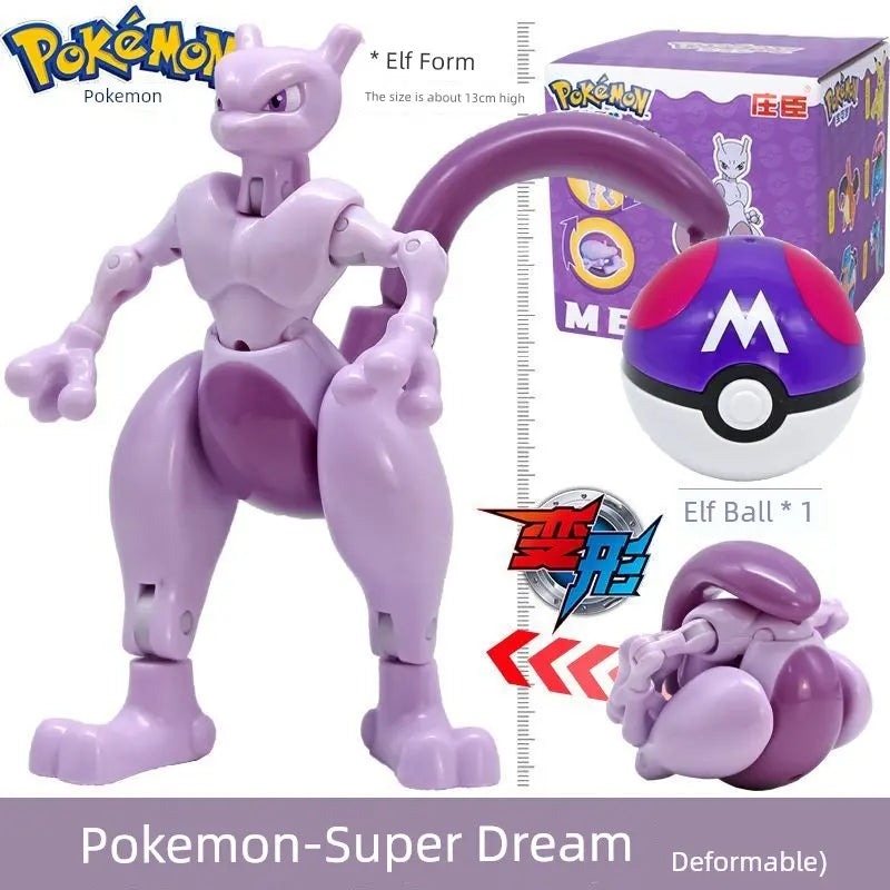 Gengar Pokemon Deformation Poke Ball Fast Dragon Toy Doll Movable Joint Toy Pet Doll Master