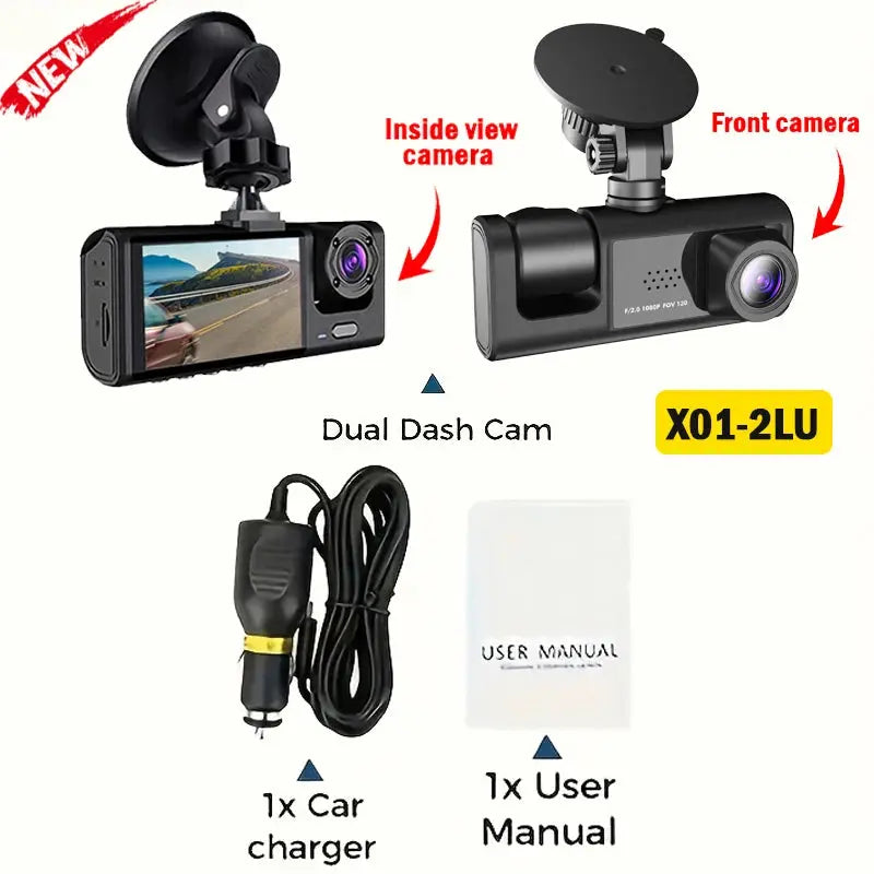 1080P HD WIFI 2/3Camera Dash Cam For Car Camera Video Recorder Car DVR Front Rear View Camera Night Vision Car Accessories