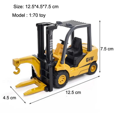 Toys for Boys Alloy Tractor Kids Excavator Bulldozer Miniature Crane Truck Model Diecast Farm Engineering Vehicle Children Gifts
