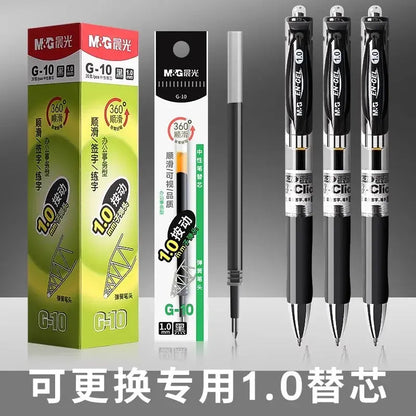 M&G 1.0mm Gel Pens Ultra Thick Large Capacity Signature Pen Practice Black Bold Tip Pen, Office and Student Signature Pen