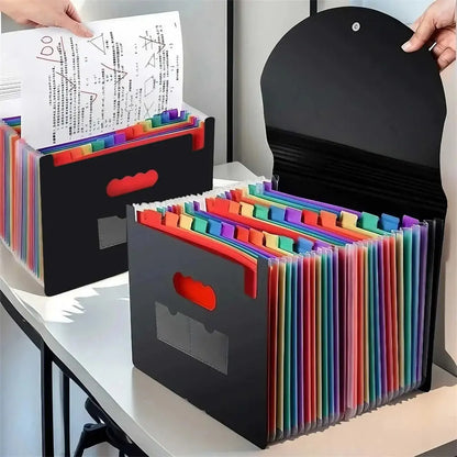 Accordion File Organizer 13 Grid Sealed Flap Folder with  Waterproof Office/Home Document Storage Multi-Pocket A4 Folder Shoporiz