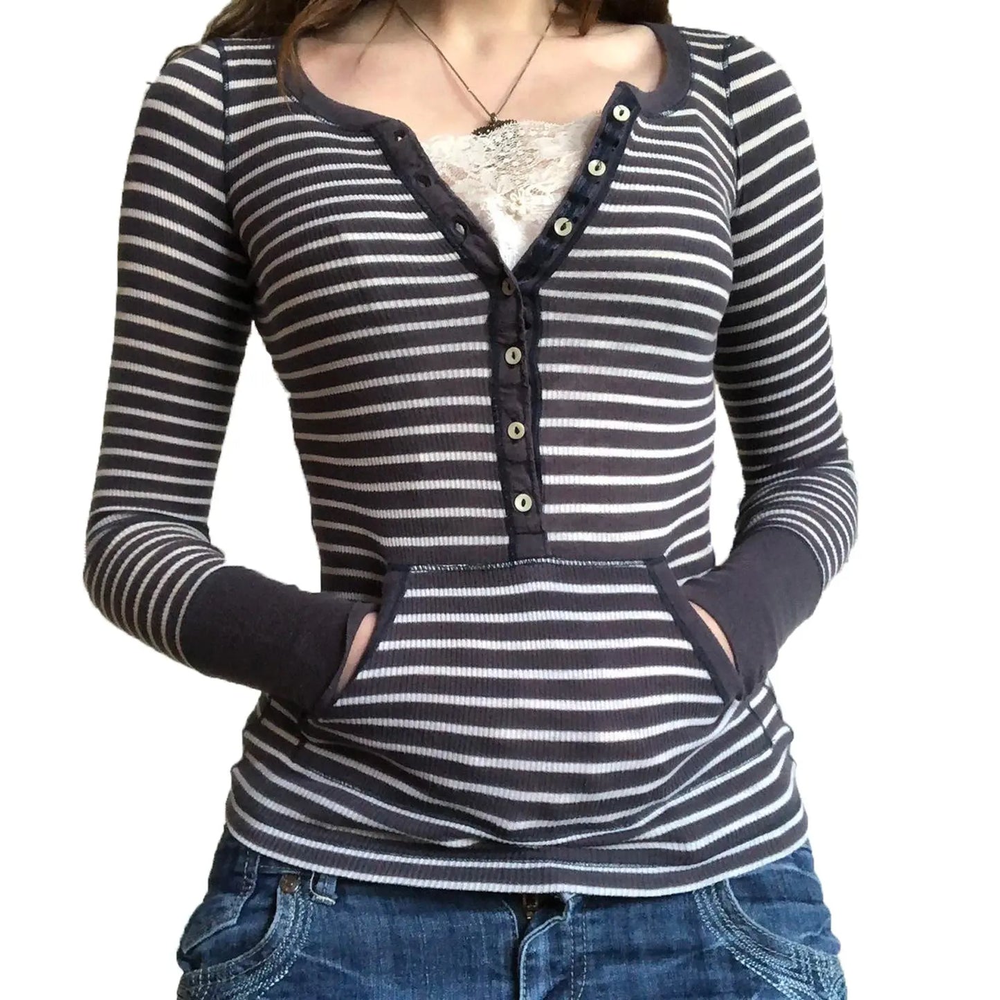 Cottage Cyber Grunge Sweats Tops Autumn Clothes E-girl Emo Mall Goth T-shirt Y2k Aesthetic Long Sleeve Round Neck Pullovers Tees Shoporiz