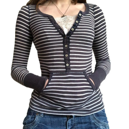 Cottage Cyber Grunge Sweats Tops Autumn Clothes E-girl Emo Mall Goth T-shirt Y2k Aesthetic Long Sleeve Round Neck Pullovers Tees Shoporiz