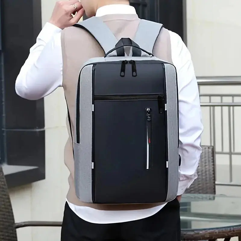 Fashion Business Laptop Backpack Large Capacity Shockproof Computer Bag Casual Office Travel Shoulder Bag for Work Shoporiz