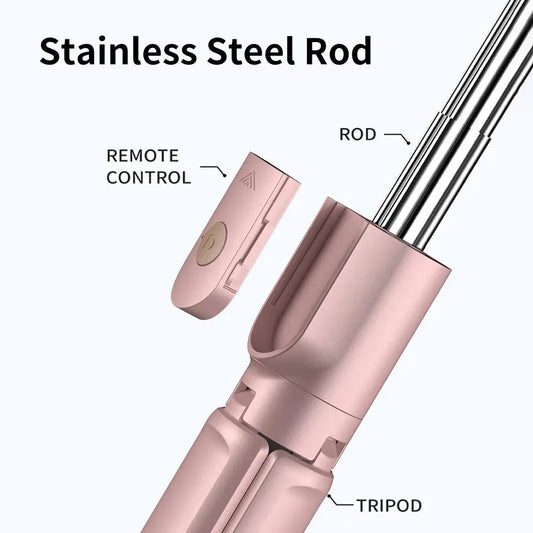 Wireless Selfie Stick Tripod Stand with Detachable Remote for iPhone Mobile Phone Video Live Streaming Shoporiz