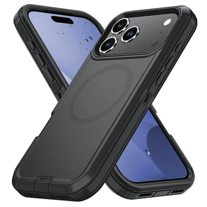 Armor Shockproof Defender Cover For iPhone 11 12 13 14 15 16 17 Air Plus Pro Max For Magesafe Magnetic Wireless Charge Case