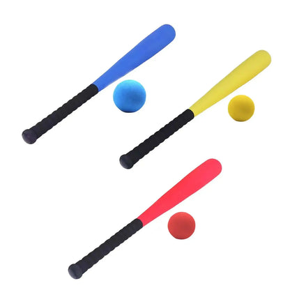 Kids Foam Baseball Bat and Ball 21 inch Lightweight Safe Toy EVA Softball Bat Tball Bat for Indoor Outdoor Learning Game Playing