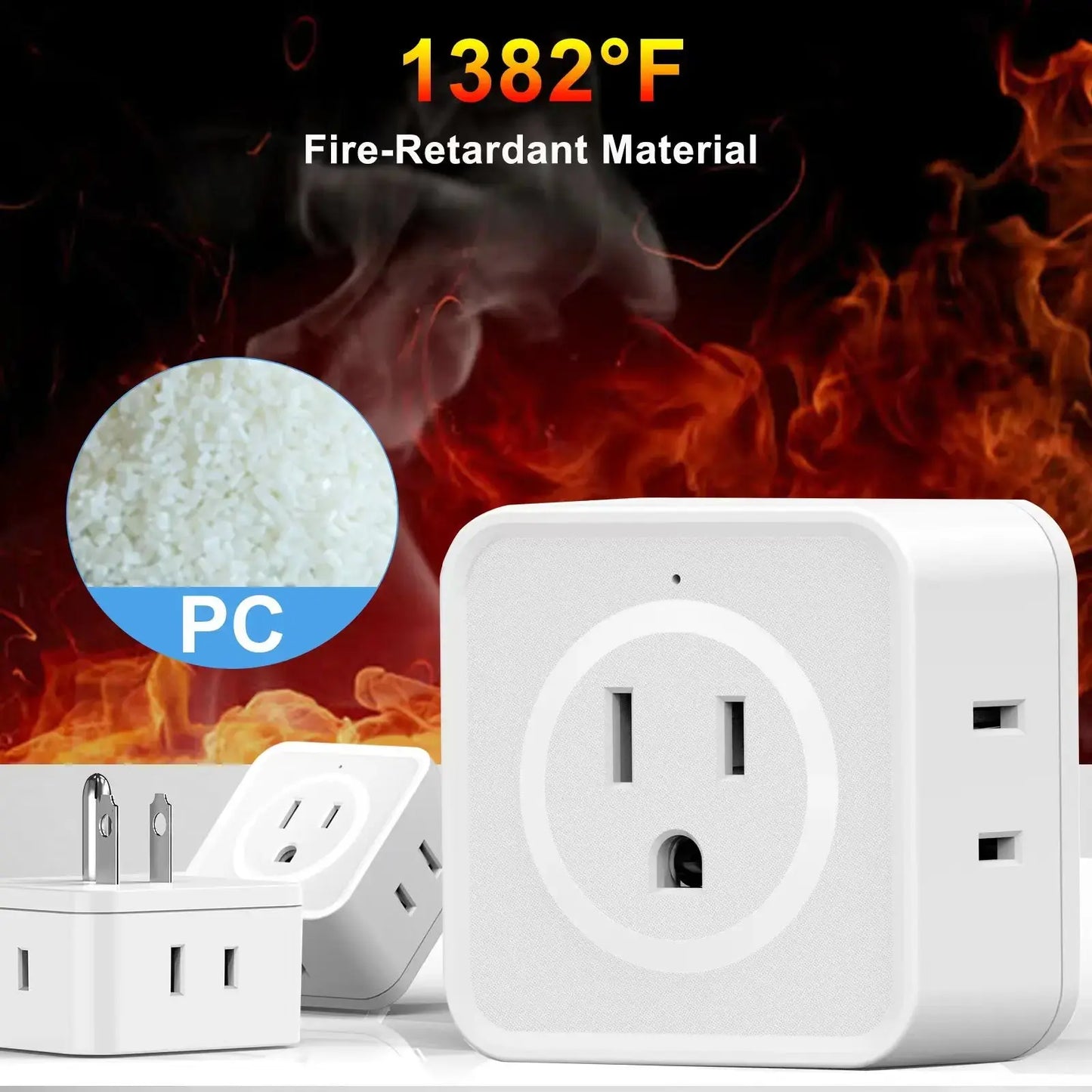 US Plug Wall Outlet Expander Multi Outlet Extender with 5AC Outlets,Small Electrical Outlet Splitter for Travel Home Office Dorm