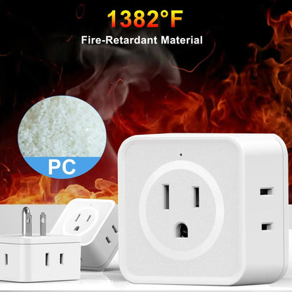 US Plug Wall Outlet Expander Multi Outlet Extender with 5AC Outlets,Small Electrical Outlet Splitter for Travel Home Office Dorm