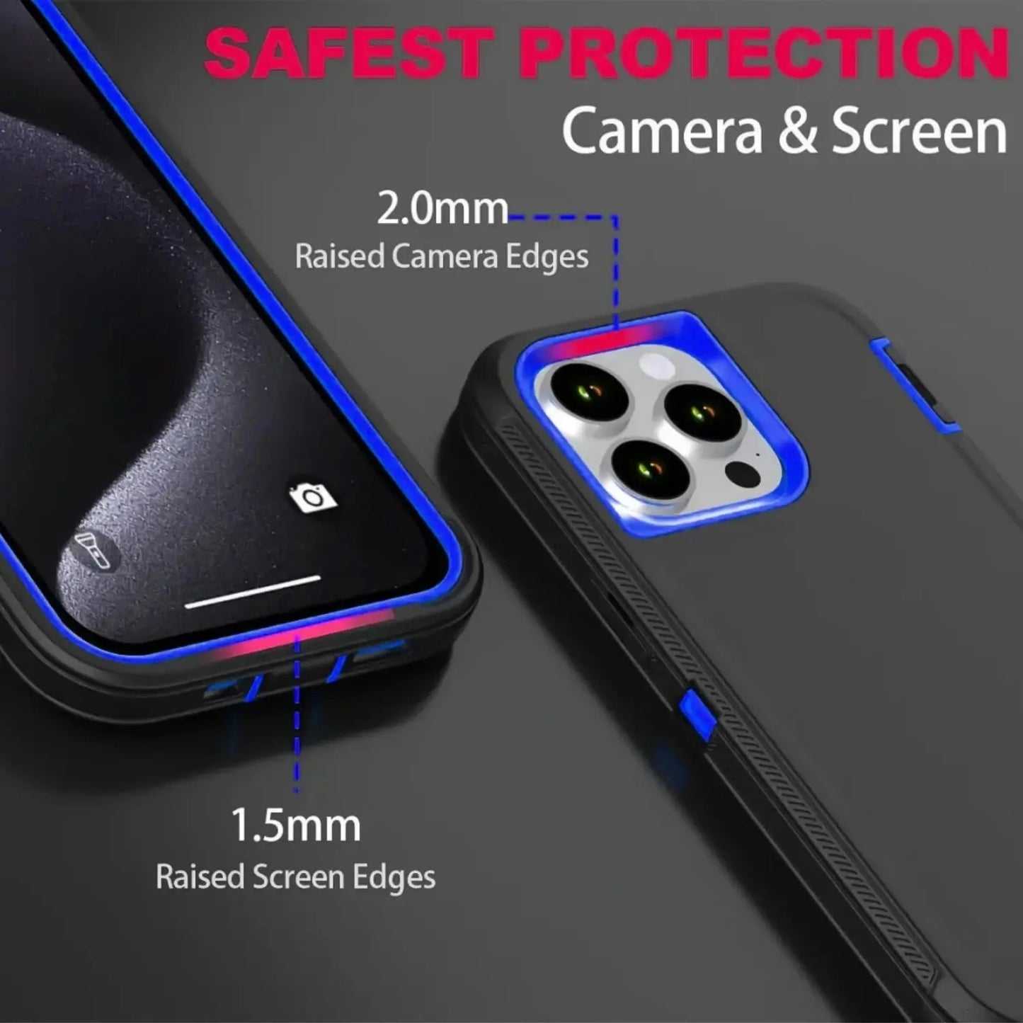 Armor Shockproof Defender Cover For iPhone 11 12 13 14 15 16 17 Air Plus Pro Max For Magesafe Magnetic Wireless Charge Case