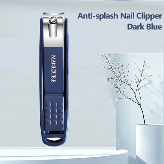 High-Quality New Splash-Proof Nail Clippers with a Hard Blade And a Nail Storage Box, Featuring an Attractive Design.