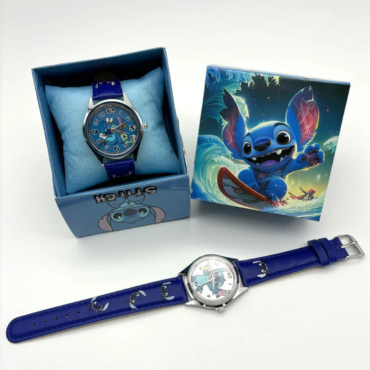 Stitch Gift Box Watch Pointer Quartz Children Box Gift Watch Girls Kawaii Stitch Box Watch Birthday Gift Cute Girly Heart shoporiz