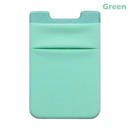 Silicone Phone Card Holder Wallet Case Phone Wallet Stick On Credit Card Holder Phone Pocket for Almost All Cell Phone