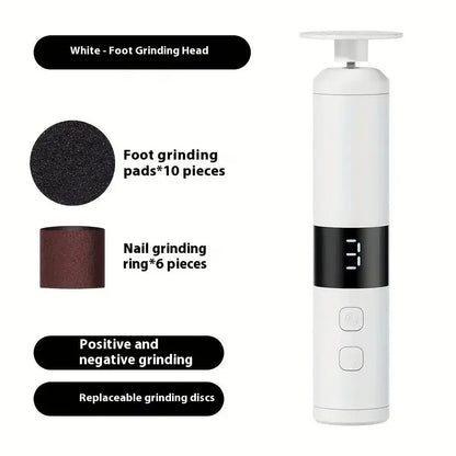 3-speed adjustment, LCD display screen, 16 interchangeable heads for home/foot and hand care, fast charging